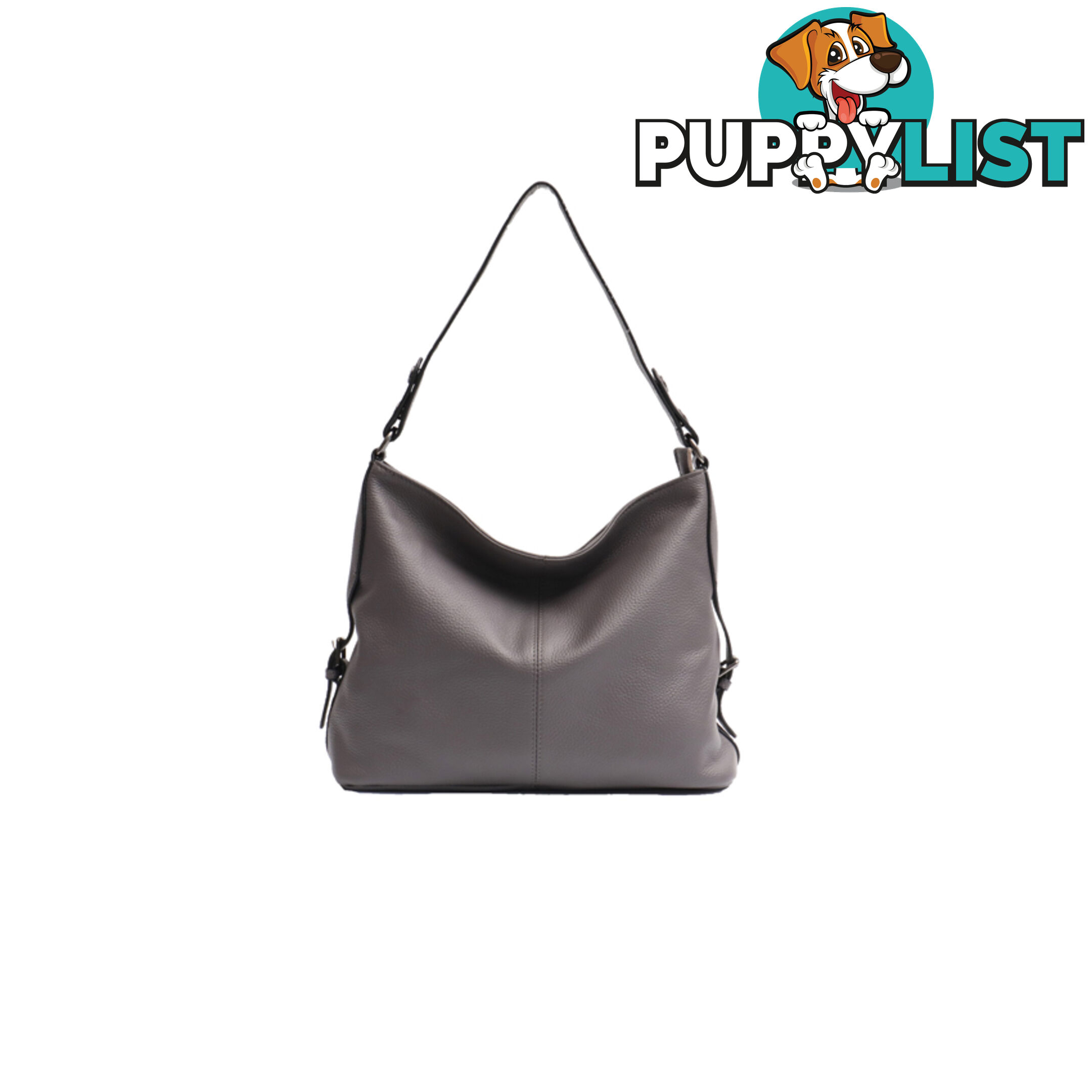 ASIM GREY GENUINE LEATHER LADIES HANDBAG