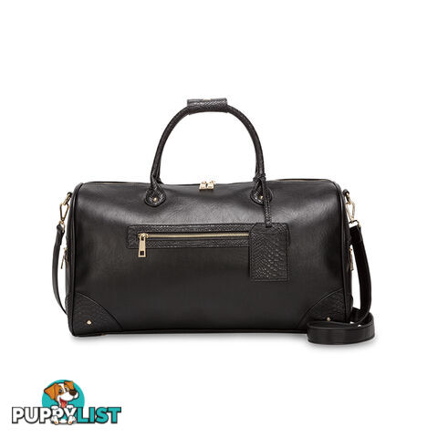 ANZIO BLACK  OVERNIGHT TRAVEL BAG