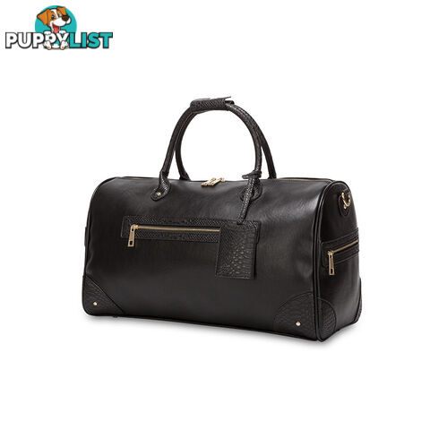 ANZIO BLACK  OVERNIGHT TRAVEL BAG