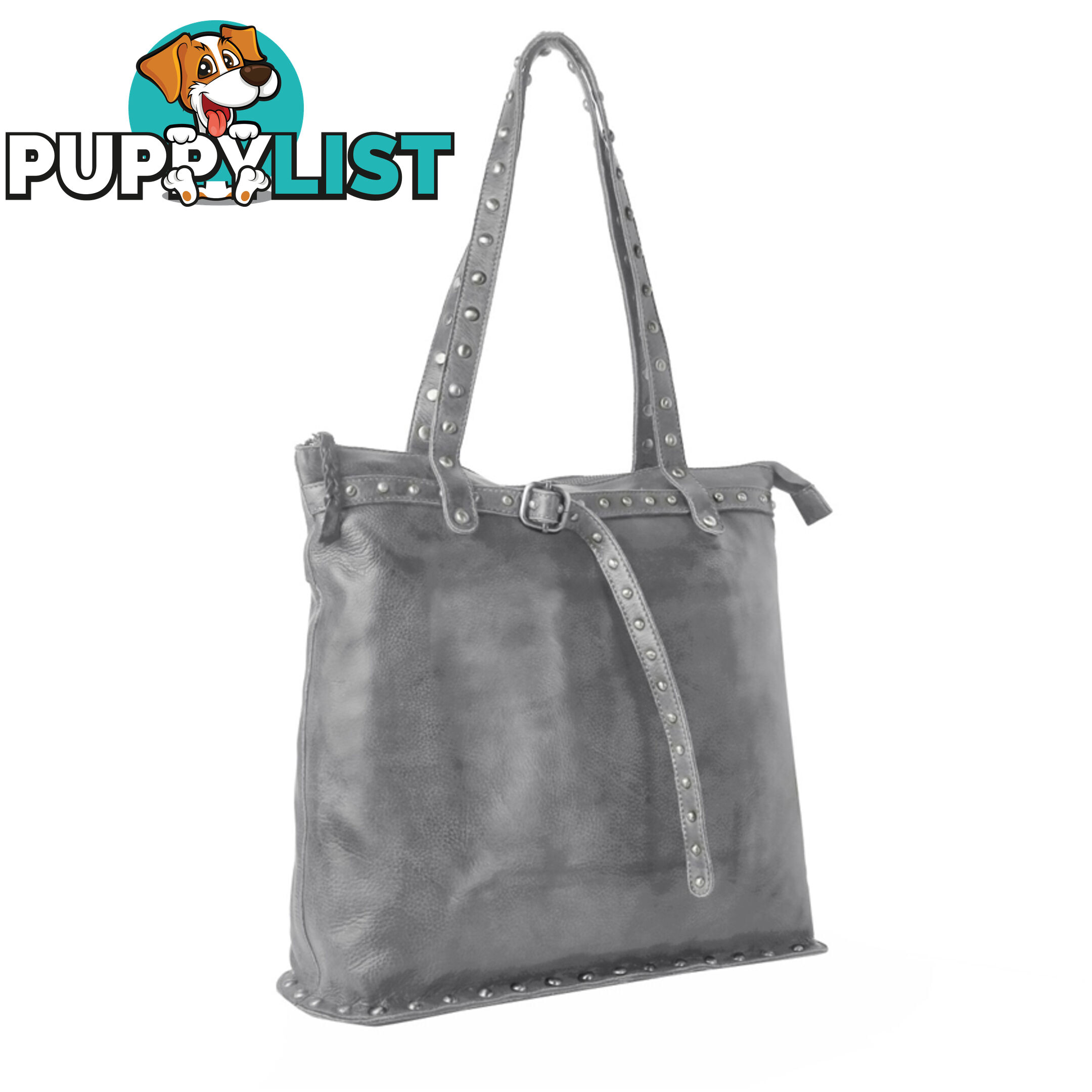 WELLINGTON GREY GENUINE LEATHER LADIES HANDBAG