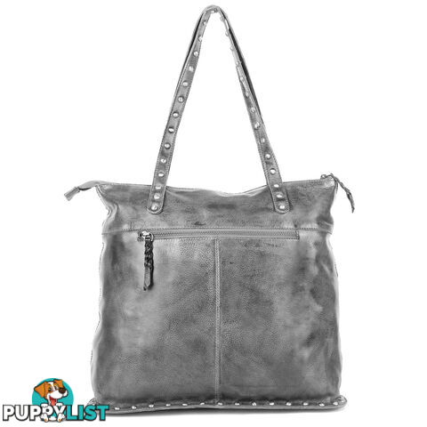 WELLINGTON GREY GENUINE LEATHER LADIES HANDBAG