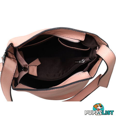 ANOVA PINK GENUINE LEATHER LADIES HANDBAG