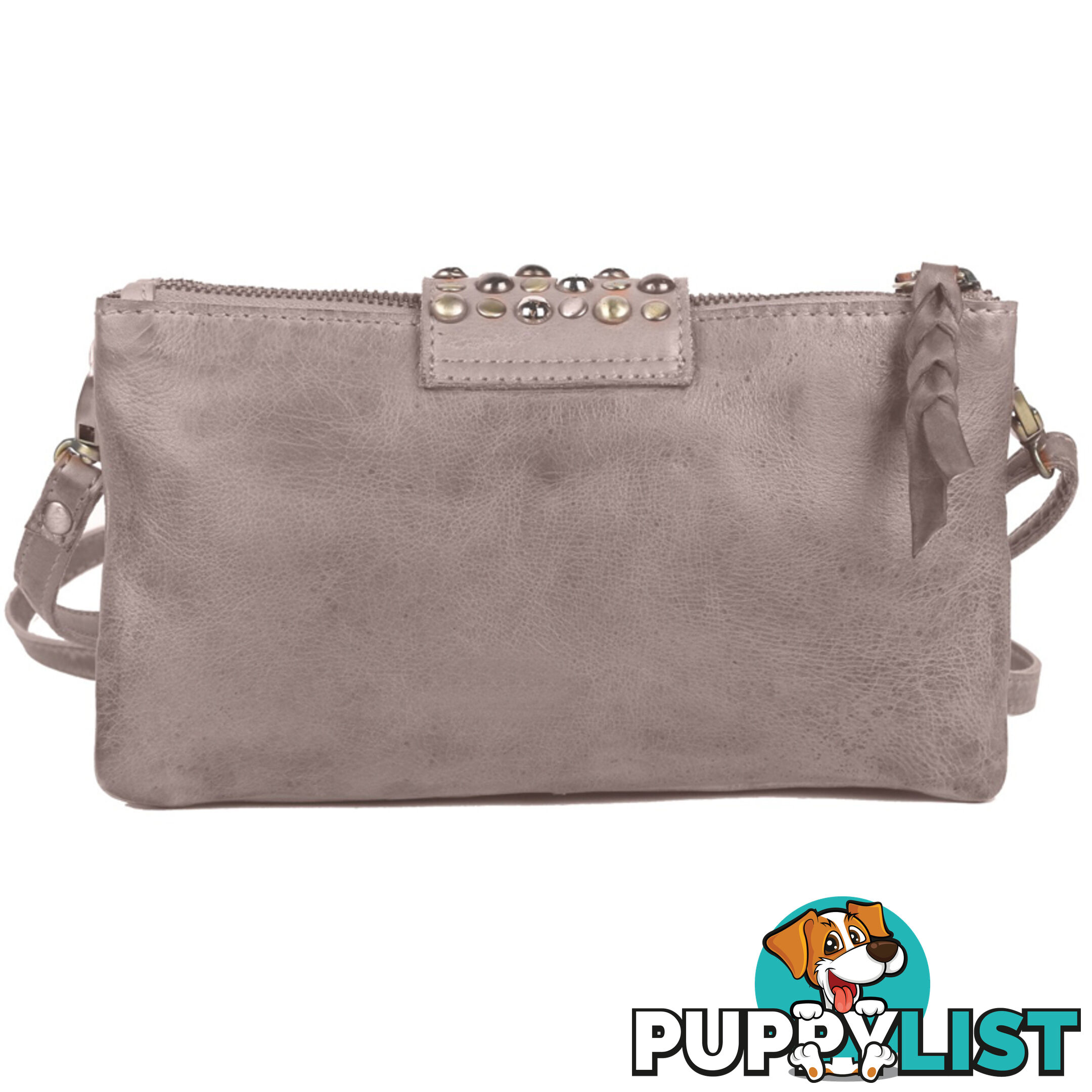 WALDEN GREY GENUINE LEATHER LADIES HANDBAG