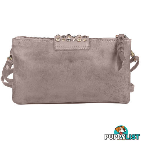 WALDEN GREY GENUINE LEATHER LADIES HANDBAG