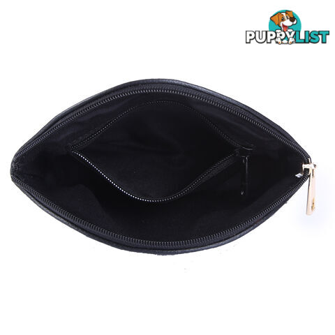 ASHTON Black Cowhide Clutch Coin Purse