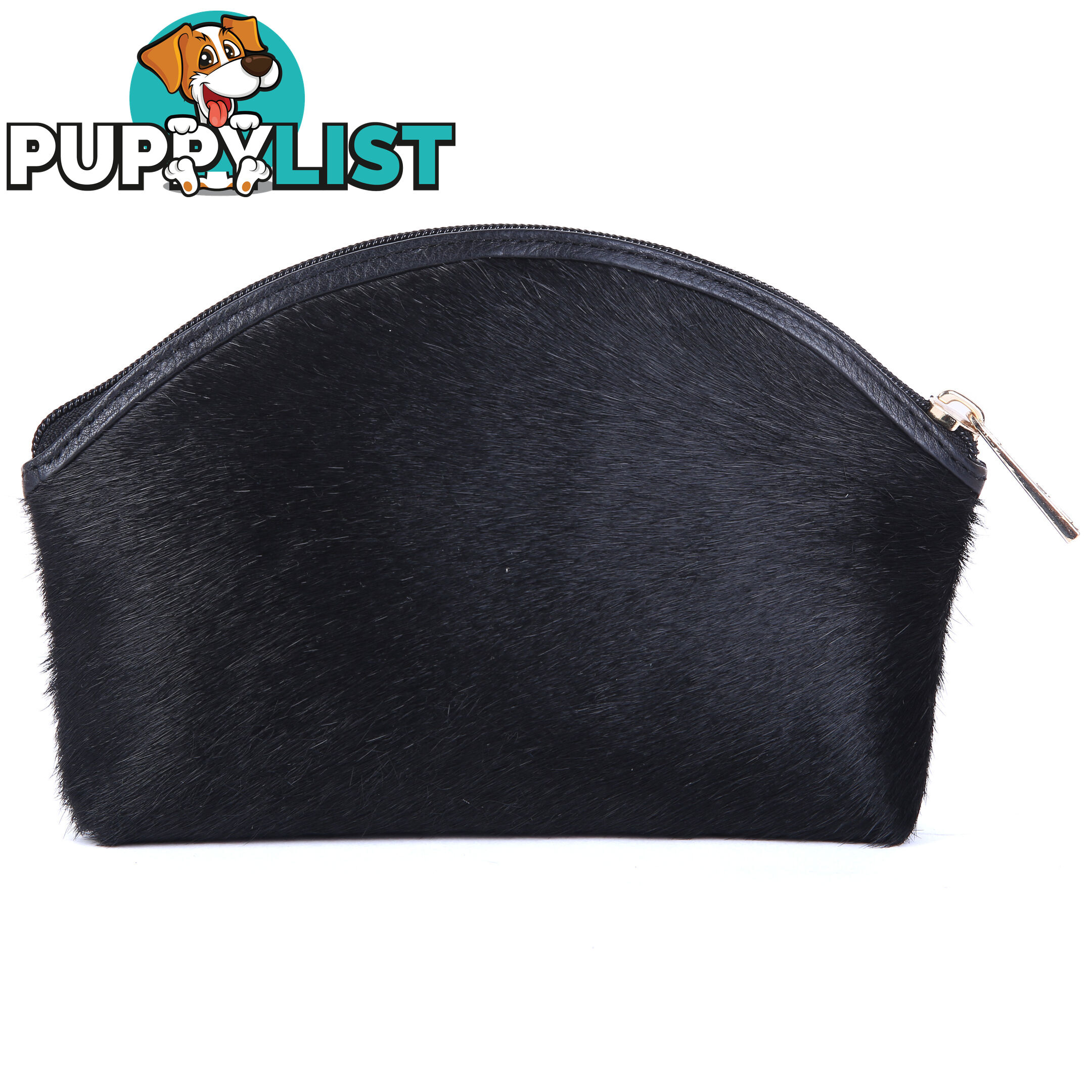 ASHTON Black Cowhide Clutch Coin Purse