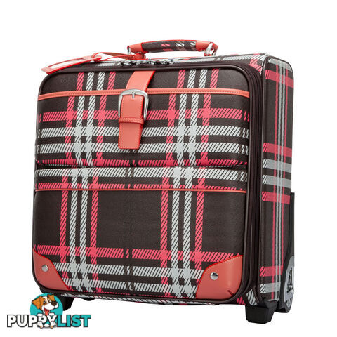 Chicago Brown checkered Overnight Travelbag