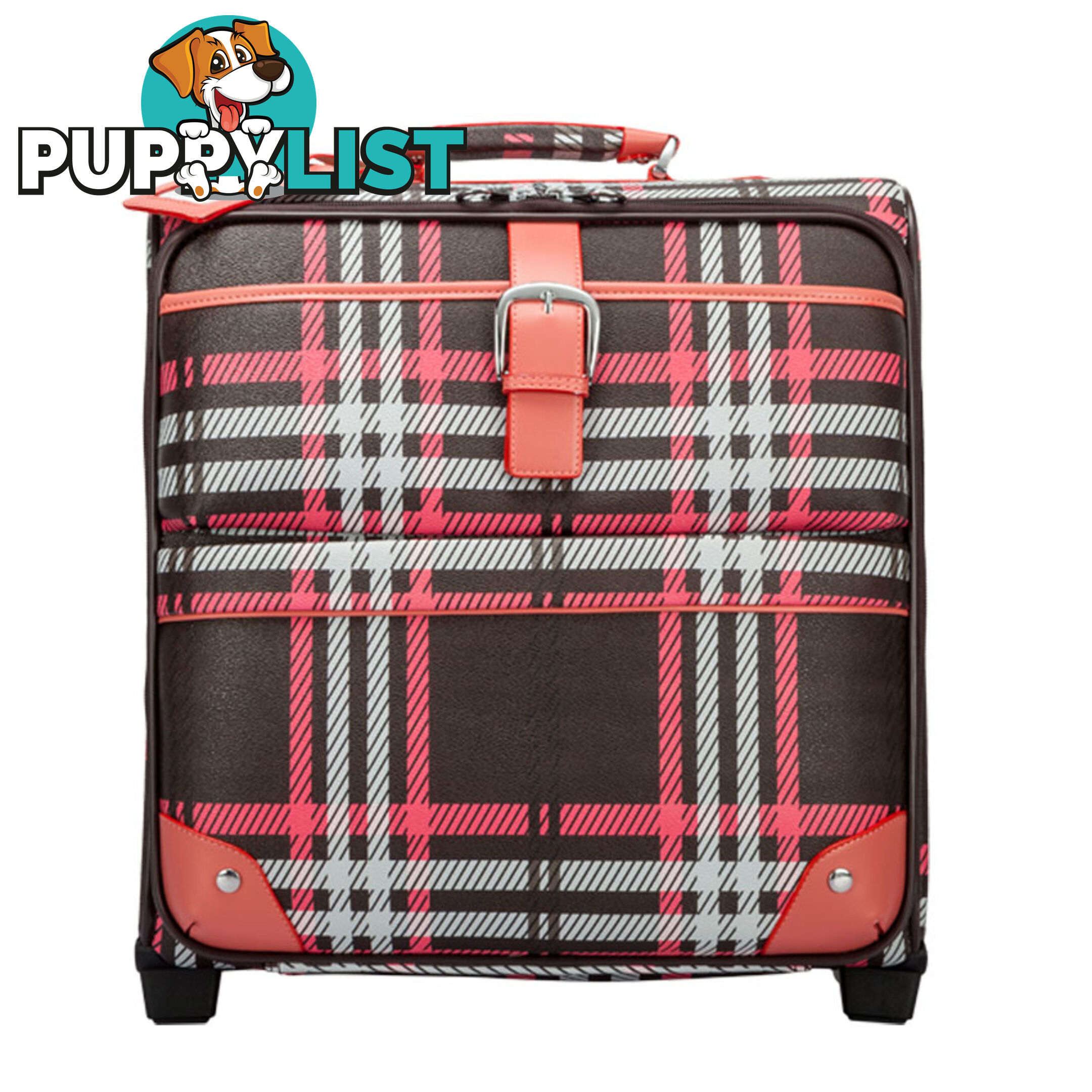 Chicago Brown checkered Overnight Travelbag