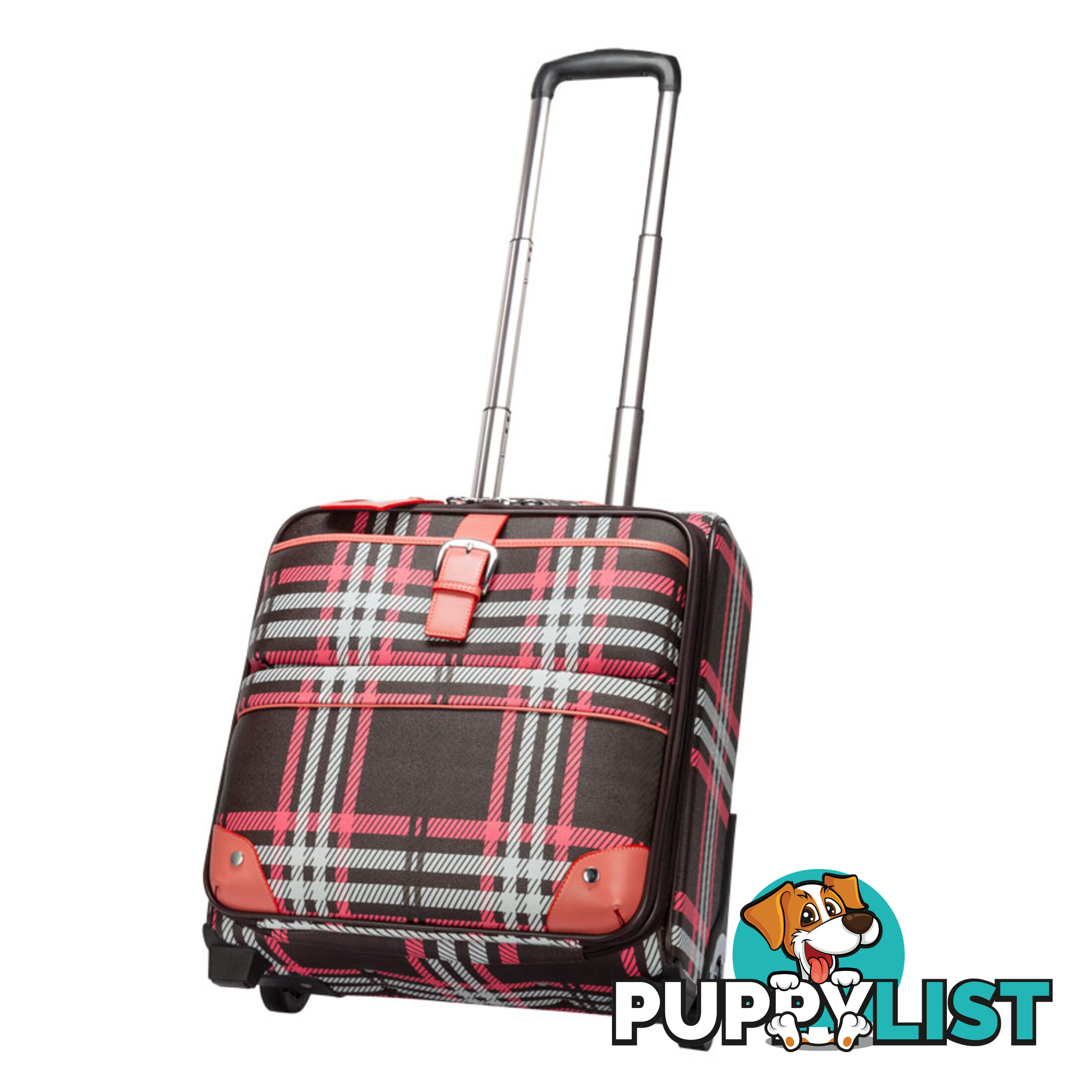 Chicago Brown checkered Overnight Travelbag