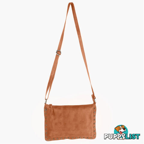 WILD TAN GENUINE LEATHER LADIES HANDBAG