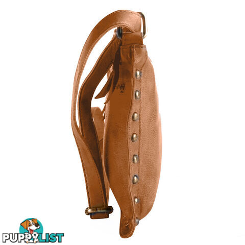 WILD TAN GENUINE LEATHER LADIES HANDBAG