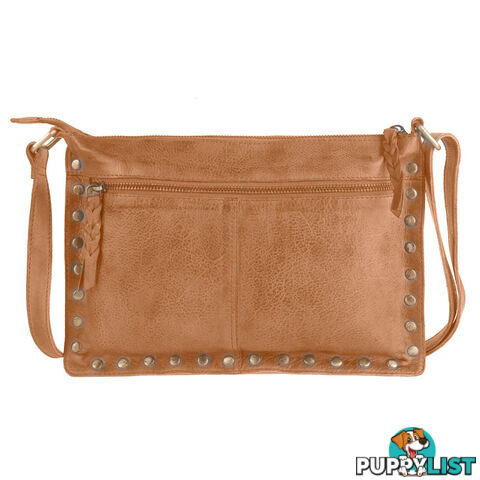 WILD TAN GENUINE LEATHER LADIES HANDBAG