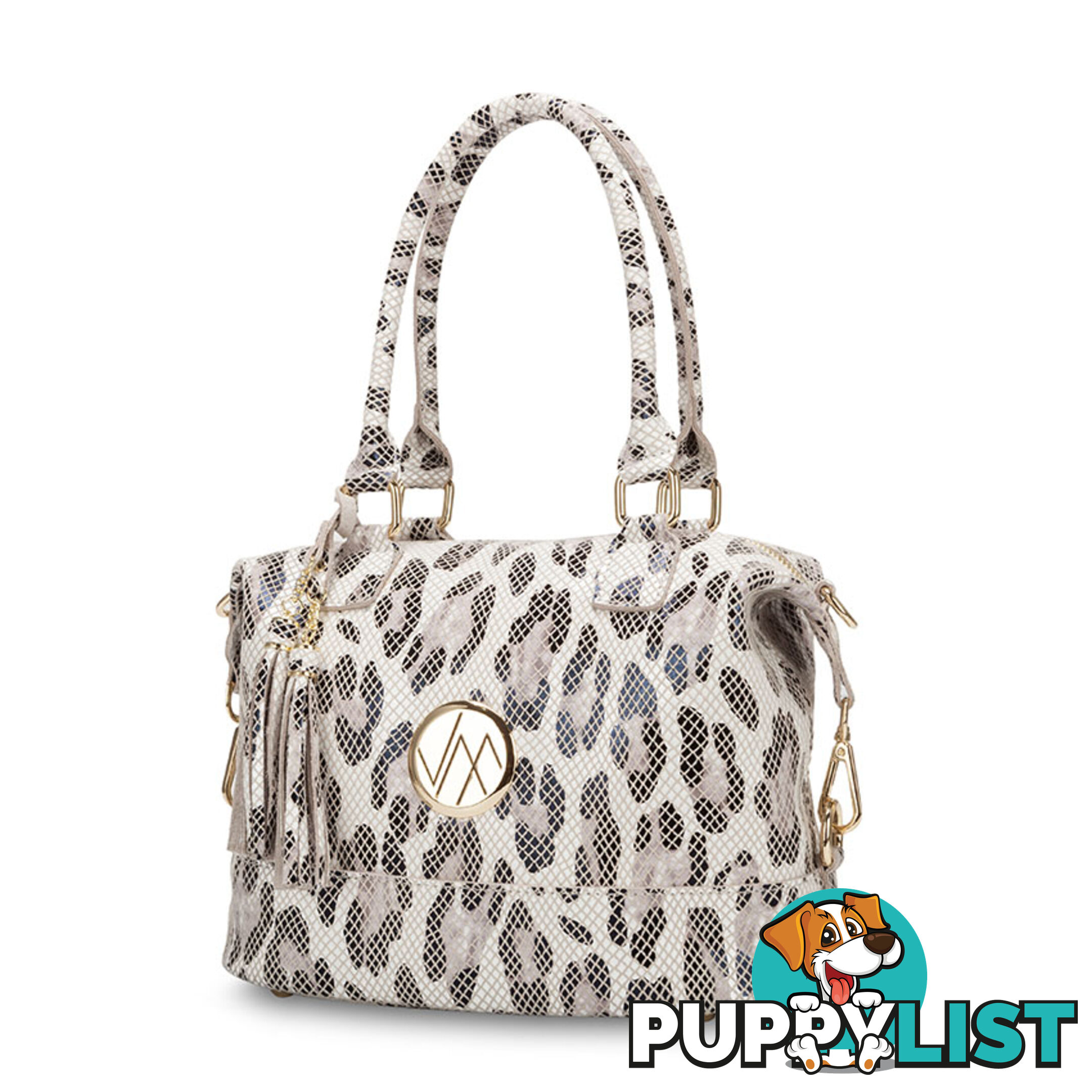 KAT SNOW LEOPARD GENUINE LEATHER LADIES HANDBAG