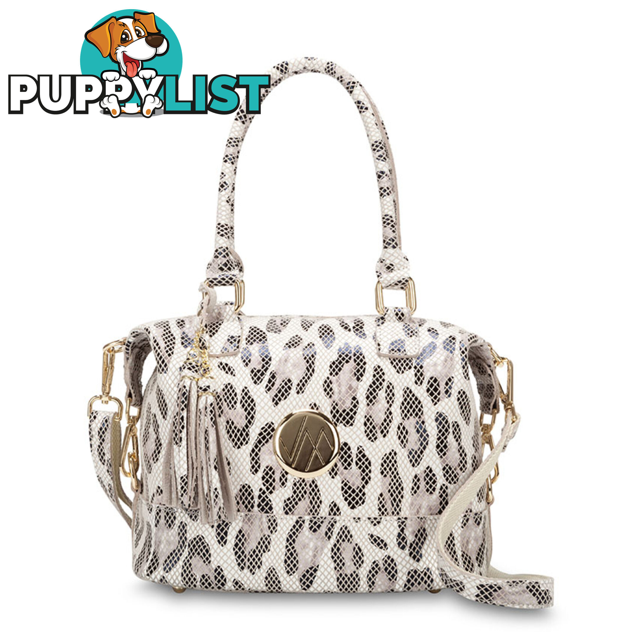 KAT SNOW LEOPARD GENUINE LEATHER LADIES HANDBAG