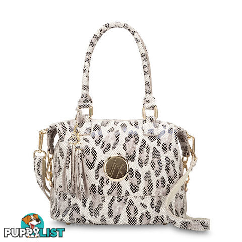 KAT SNOW LEOPARD GENUINE LEATHER LADIES HANDBAG