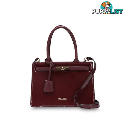 BLAKE Wine Patent Luxe Designer Womens Handbag