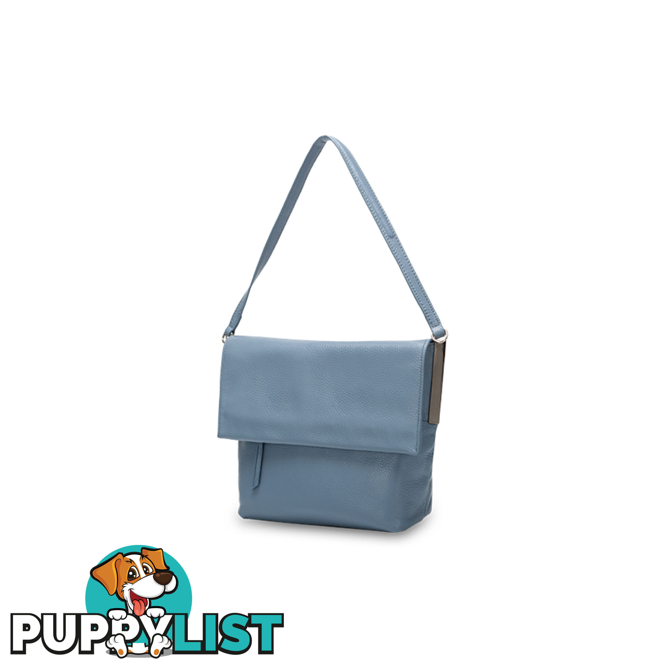 SKYLER Blue Genuine Leather Handbag