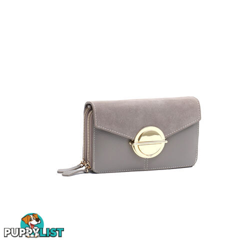 BERNIE GREY GENUINE LEATHER LADIES CROSSBODY HANDBAG