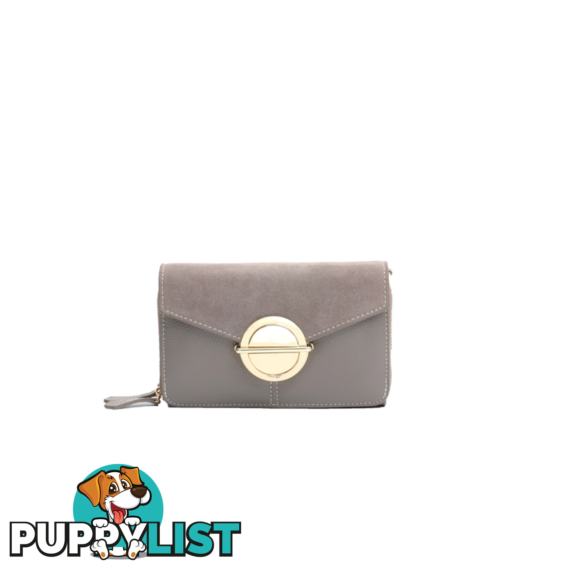 BERNIE GREY GENUINE LEATHER LADIES CROSSBODY HANDBAG