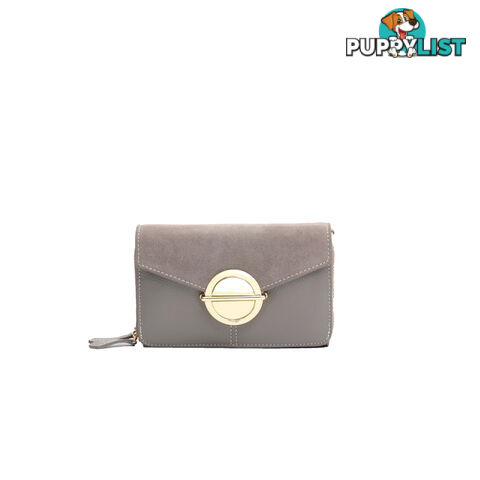 BERNIE GREY GENUINE LEATHER LADIES CROSSBODY HANDBAG