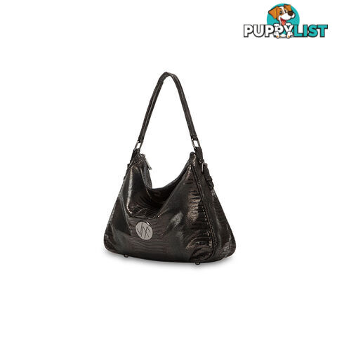 SUSI Black Genuine Leather Womens Tote Handbag