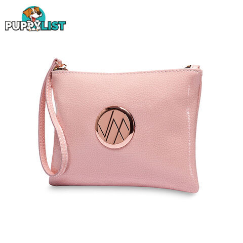 GIA Powder Pink Genuine Leather Clutch