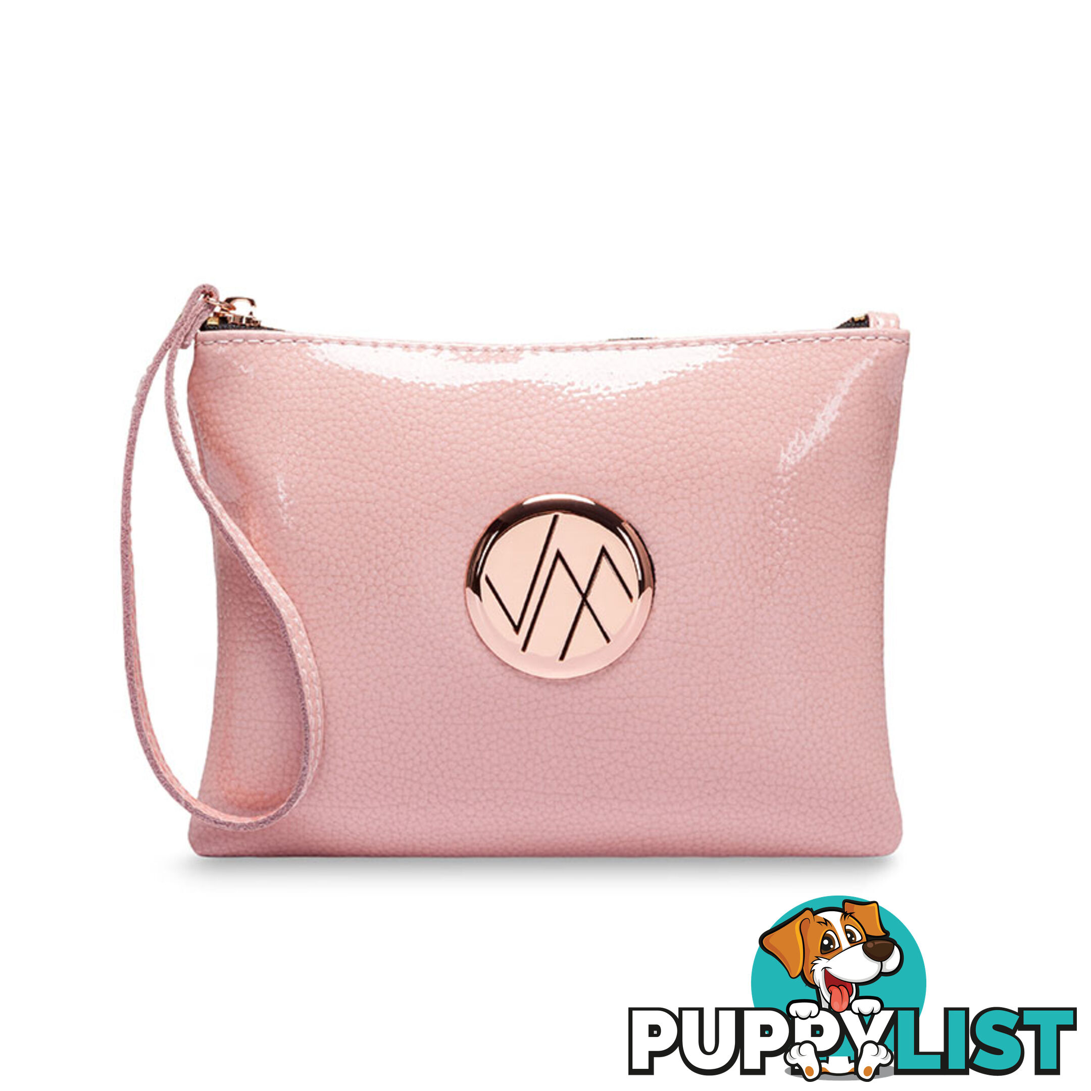 GIA Powder Pink Genuine Leather Clutch