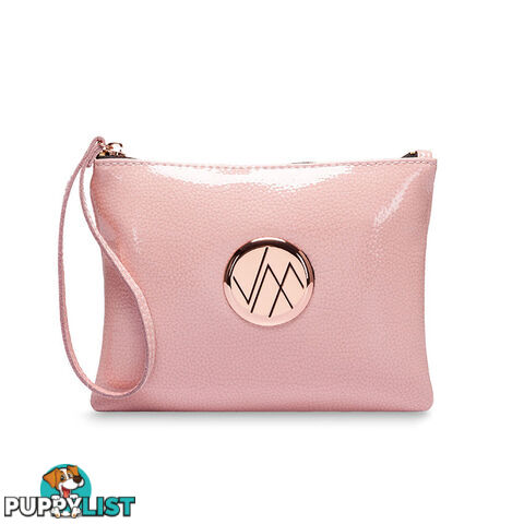 GIA Powder Pink Genuine Leather Clutch