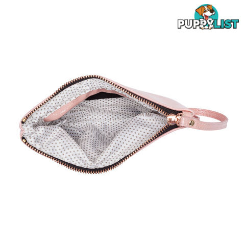 GIA Powder Pink Genuine Leather Clutch