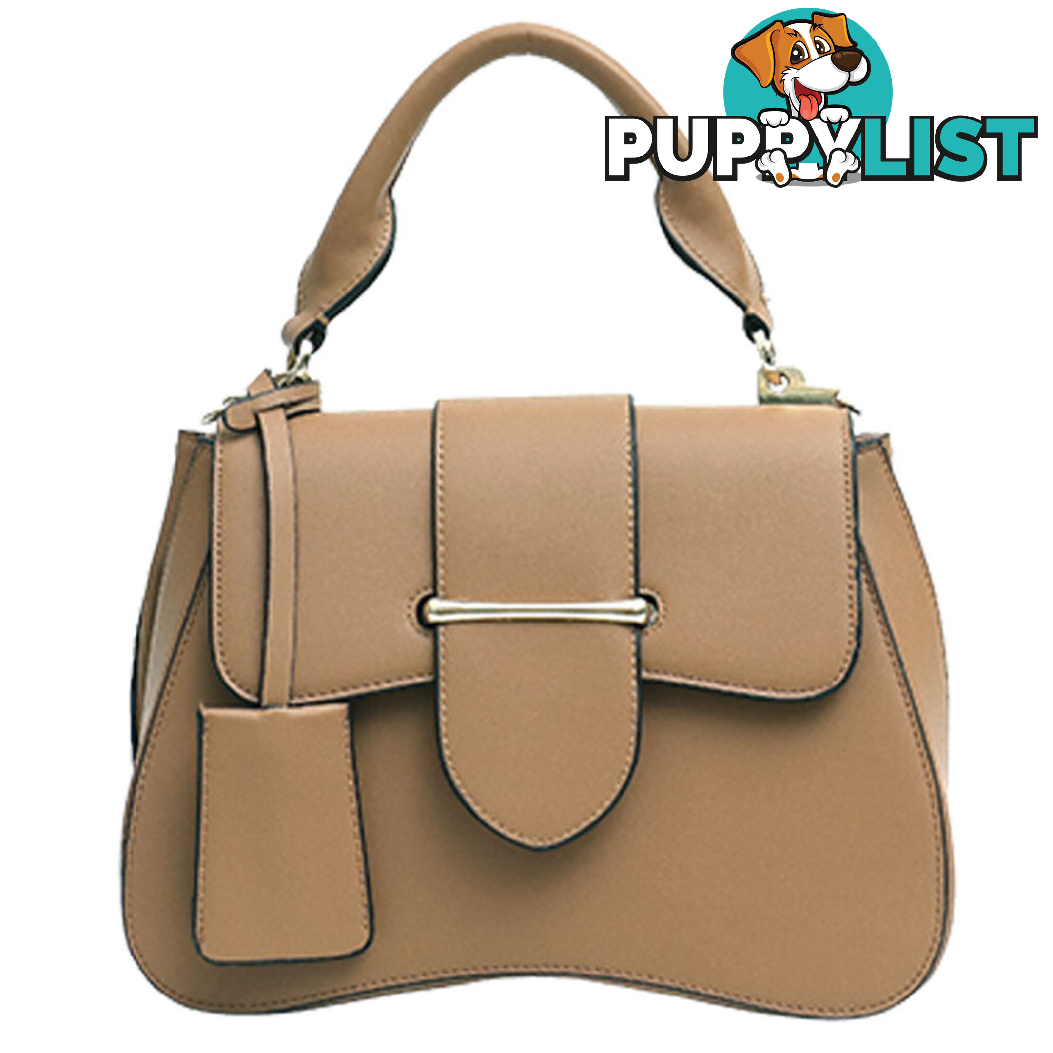 FREE TAUPE VEGAN LEATHER WOMENS HANDBAG