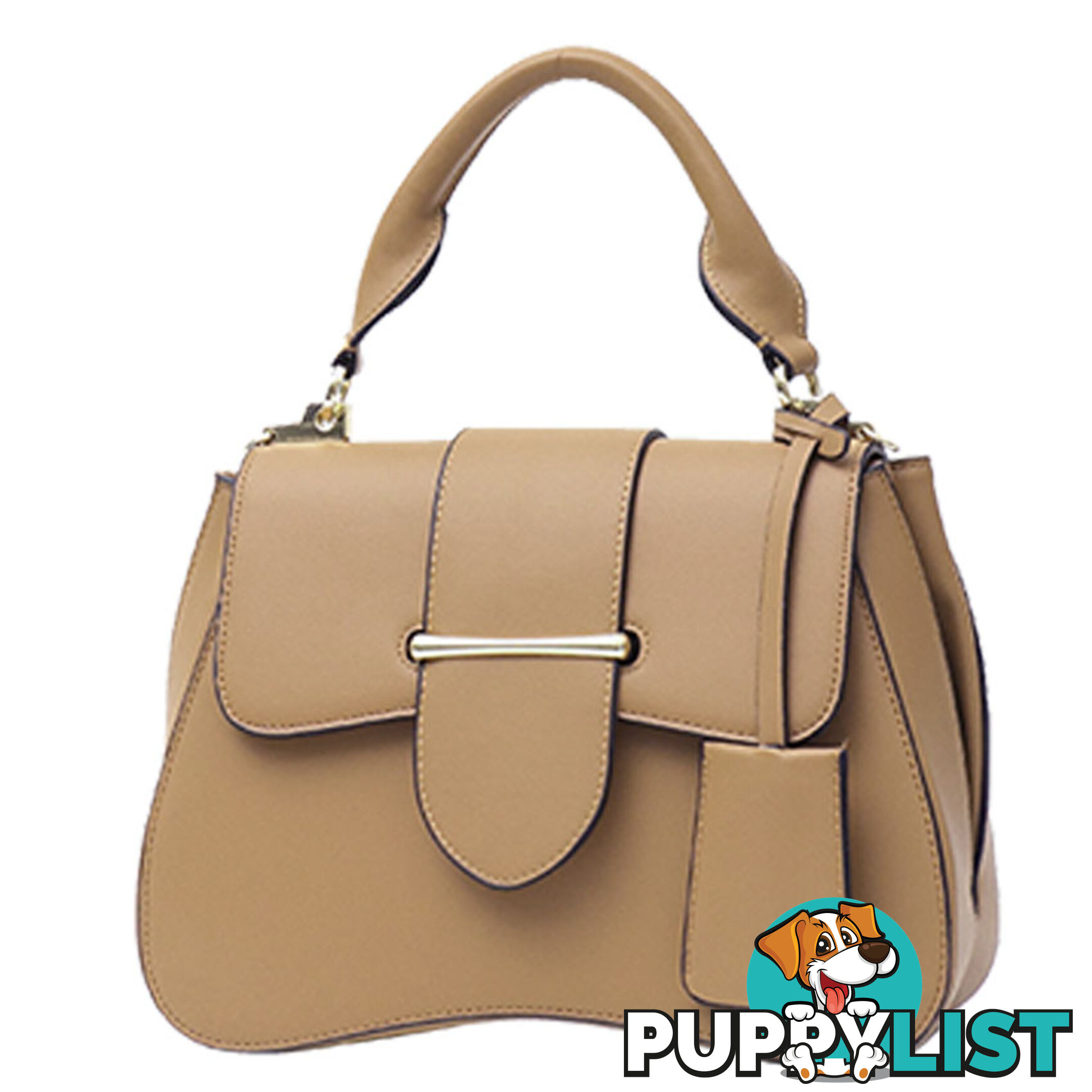 FREE TAUPE VEGAN LEATHER WOMENS HANDBAG