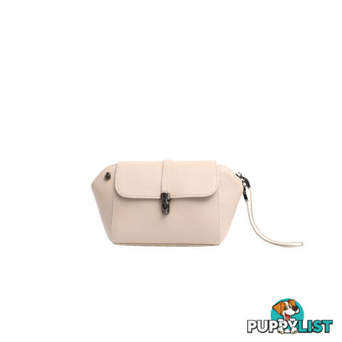 KARMEL BEIGE GENUINE LEATHER LADIES SMALL HANDBAG