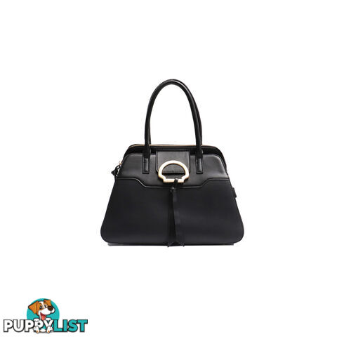 ARTIKA BLACK VEGAN LEATHER LADIES HANDBAG