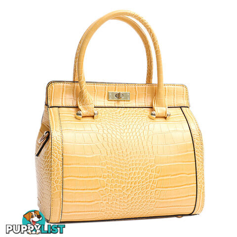 CORIN YELLOW VEGAN LEATHER LADIES HANDBAG