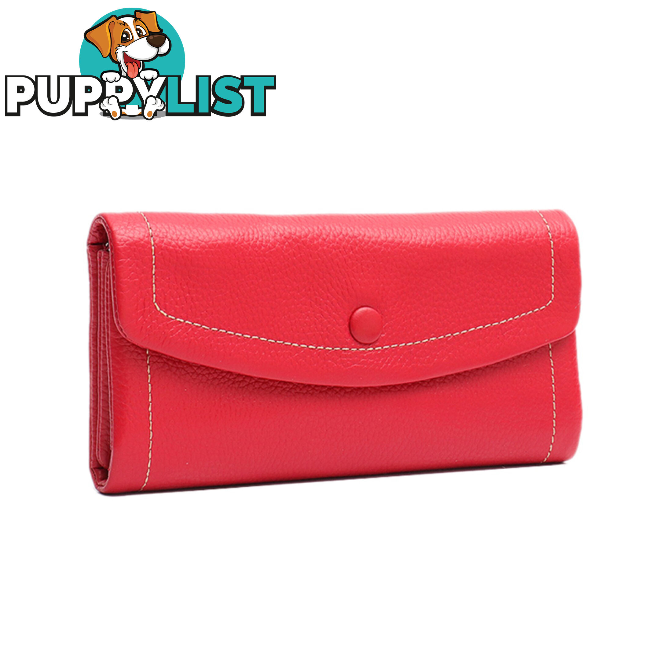 NONIE RED GENUINE LEATHER LADIES WALLET