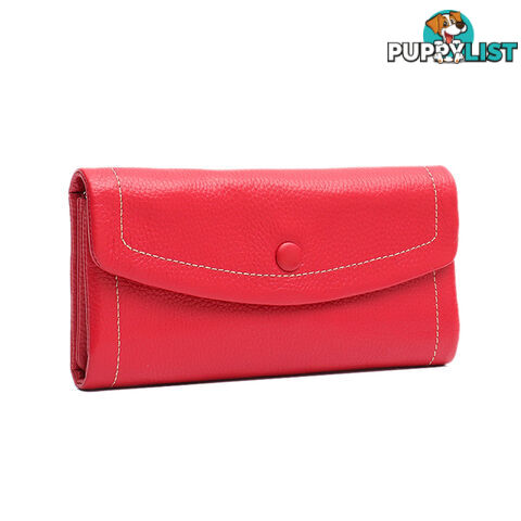 NONIE RED GENUINE LEATHER LADIES WALLET