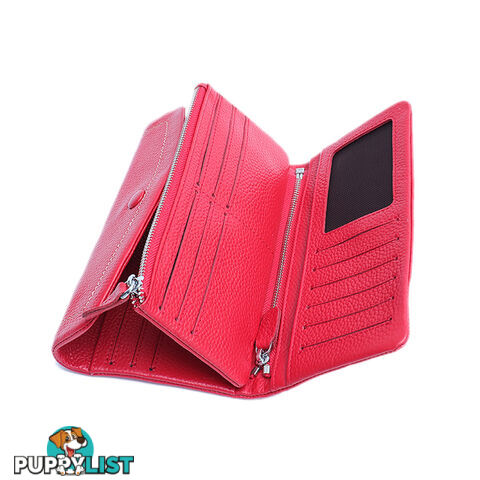 NONIE RED GENUINE LEATHER LADIES WALLET