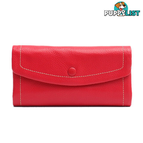 NONIE RED GENUINE LEATHER LADIES WALLET