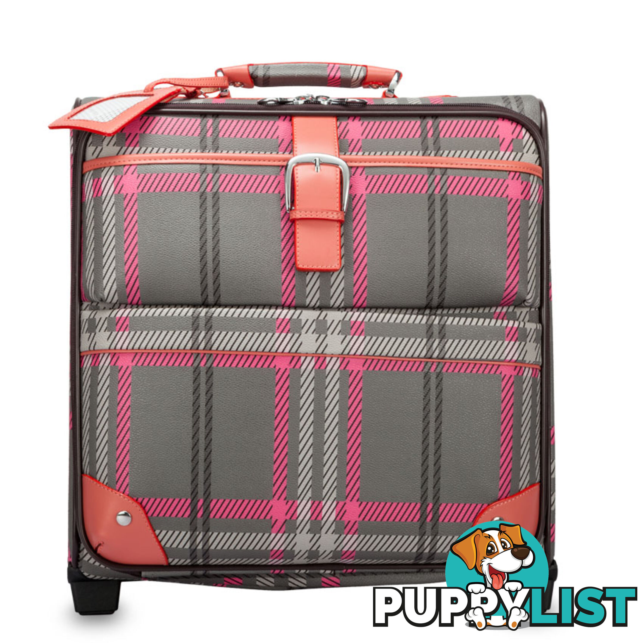 Chicago Grey Checkered Overnight Travelbag