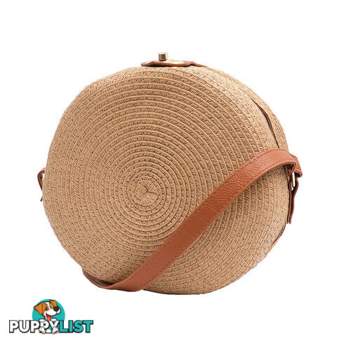 LOVELY NATURAL WOMEN'S ROUND SUMMER BEACH BAG