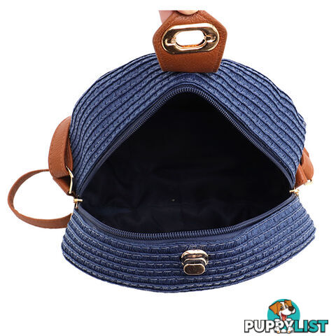 LOVELY NATURAL WOMEN'S ROUND SUMMER BEACH BAG