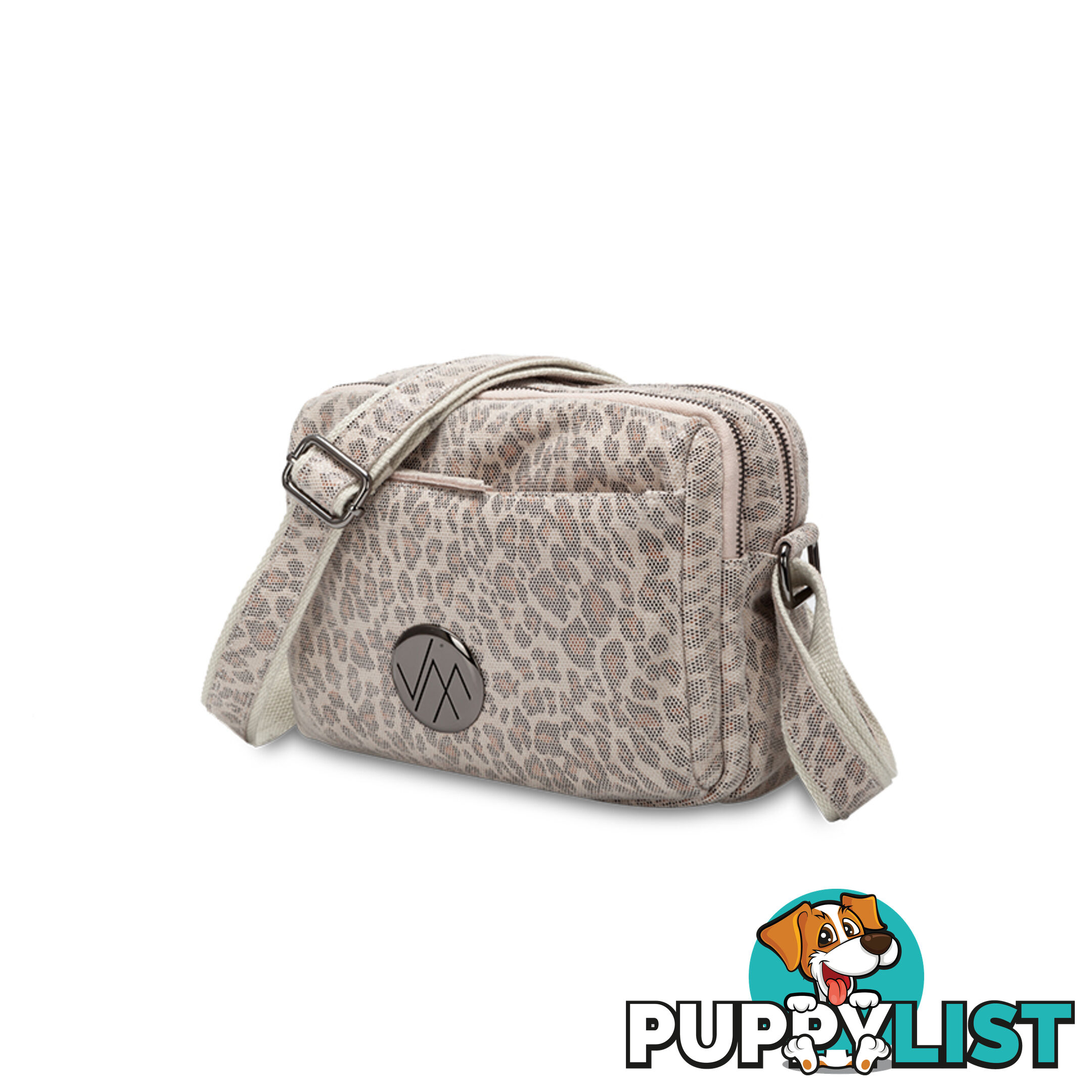 BAMBINA Natural Leopard Genuine Leather  Crossbody Handbag