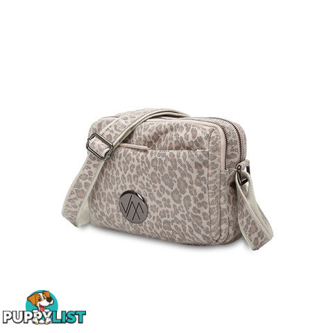 BAMBINA Natural Leopard Genuine Leather  Crossbody Handbag