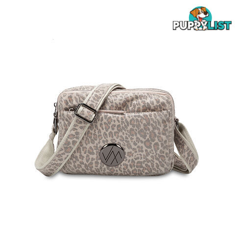 BAMBINA Natural Leopard Genuine Leather  Crossbody Handbag