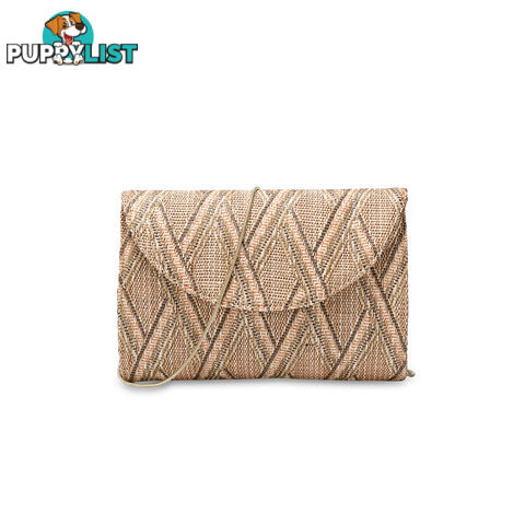 TAYLOR Natural Beige Woven Summer Clutch