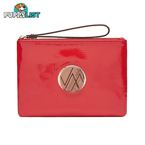 Gia Red Genuine Leather Clutch Bag