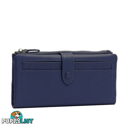 SAWYER Navy Blue Womens Leather Wallet