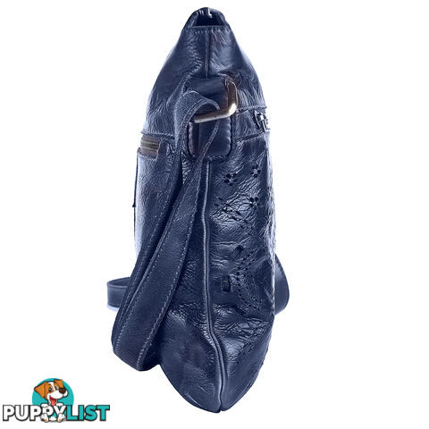 BALLARD Denim Blue Genuine Leather Womens Bag