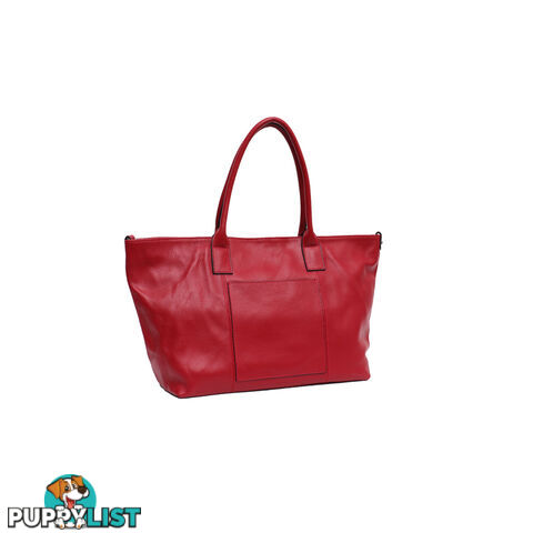 PHOEBE RED GENUINE LEATHER LADIES HANDBAG