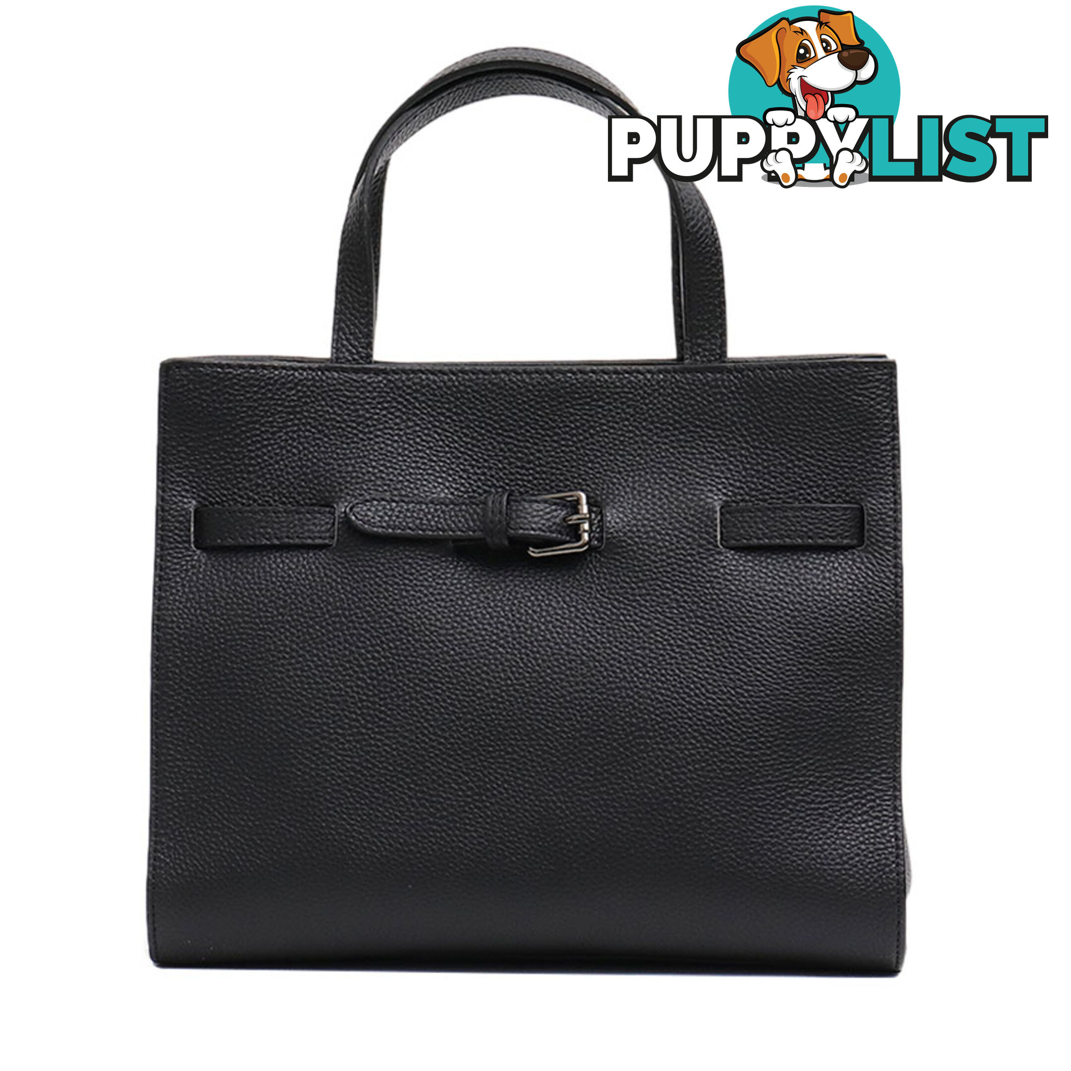 KIND BLACK GENUINE LEATHER WOMENS HANDBAG